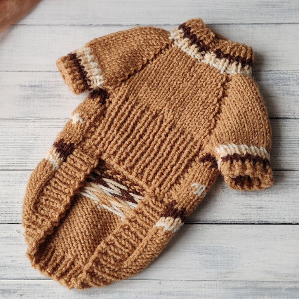 TailTailor® Handgestrickter Island-Hundepullover – Norweger-Muster aus Wolle für kleine Hunde & Katzen (Größe S & Maßanfertigung)