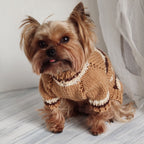TailTailor® Handgestrickter Island-Hundepullover – Norweger-Muster aus Wolle für kleine Hunde & Katzen (Größe S & Maßanfertigung)
