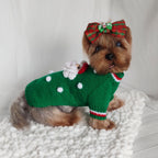 TailTailor® Handgestrickter Weihnachtsmann-Hundepullover – Weihnachtspullover für Hunde mit Santa-Motiv & Maßanfertigung