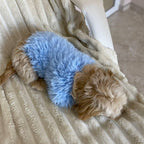 TailTailor® Handgestrickter Frühlings-Hundepullover aus Flauschgarn – Mit Herz-Motiv, Pastellfarben & Maßanfertigung