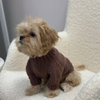 TailTailor® Handgestrickter Pullover aus Wolle & Bambus – Mit Herz-Detail & Optionaler Namensstickerei für Hunde (Rot)